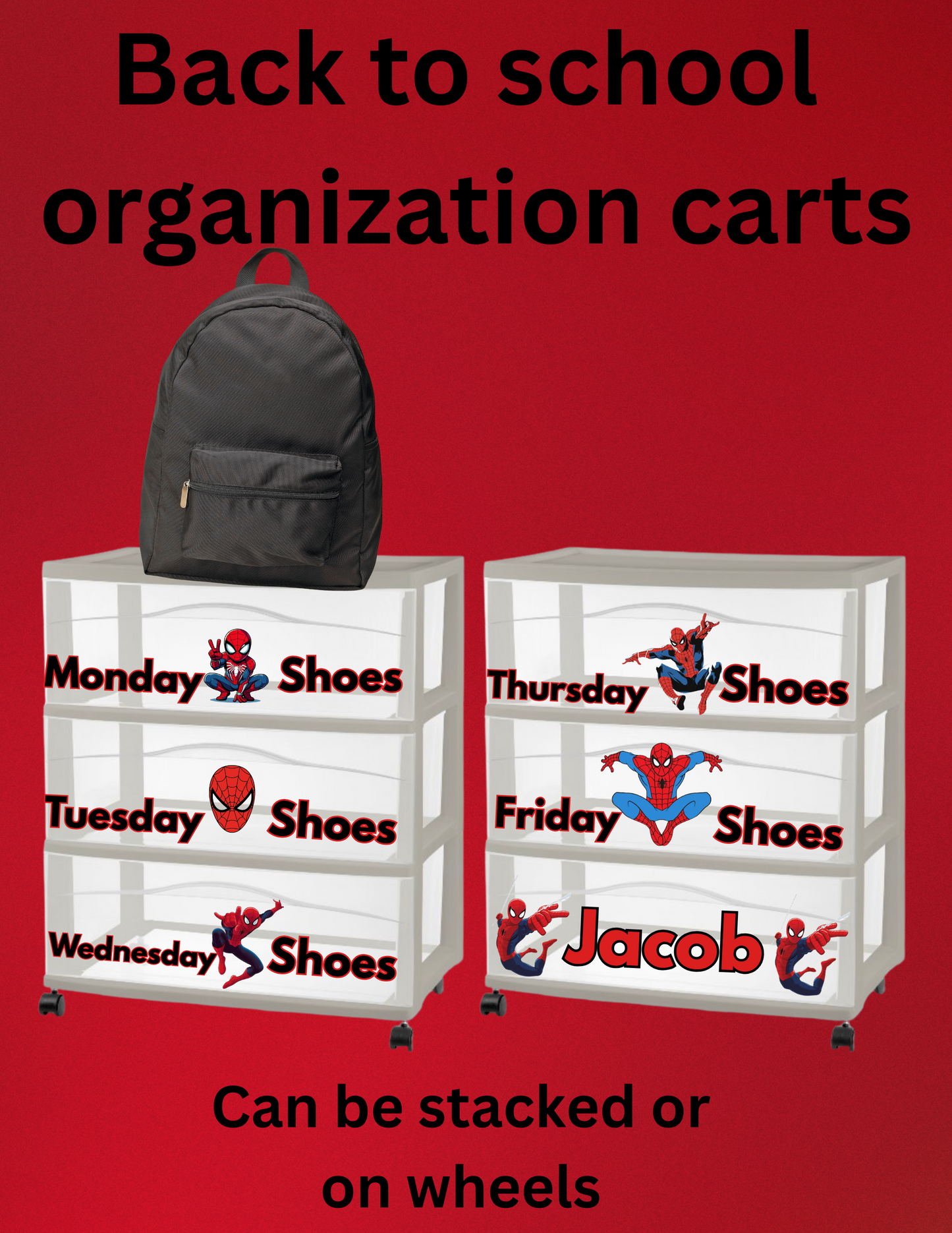 Large organization clothing/shoe cart